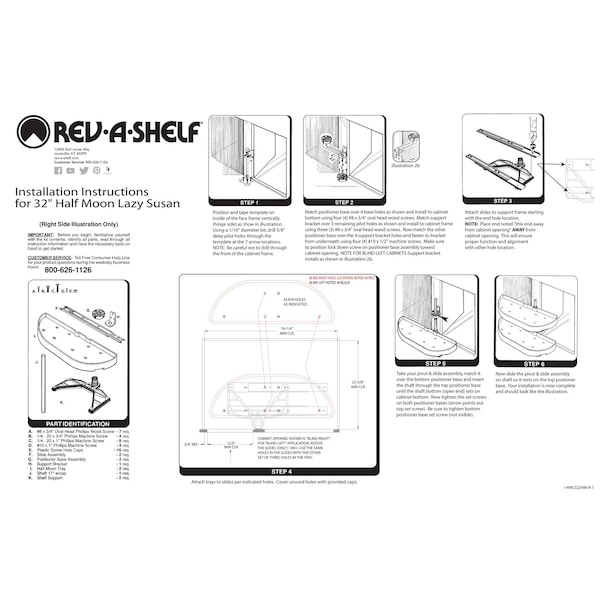 Rev-A-Shelf Maple Hardwood, Light Brown, 32.25 in W, 16 in H, 32 in D, 14.06 in L, Light Brown - LD-4NW-882-32-1