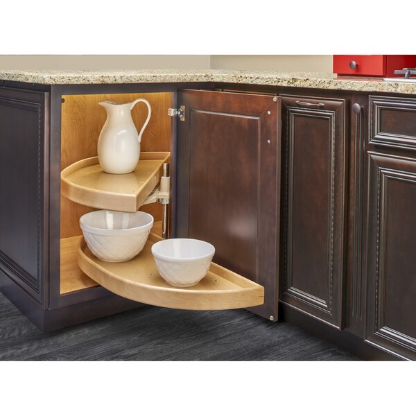 Rev-A-Shelf Maple Hardwood, Light Brown, 32.25 in W, 16 in H, 32 in D, 14.06 in L, Light Brown - LD-4NW-882-32-1