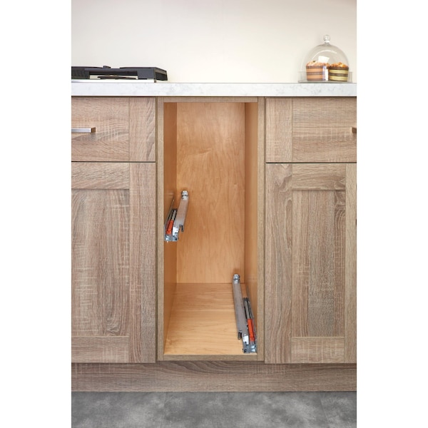 Rev-A-Shelf Maple Veneer, Light Brown, 7.5 in W, 25.25 in H, 21.81 in D, 21.75 in L, Light Brown - 449UT-BCSC-7C