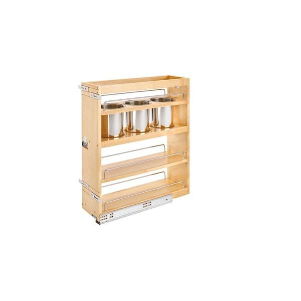 Rev-A-Shelf Maple Veneer, Light Brown, 7.5 in W, 25.25 in H, 21.81 in D, 21.75 in L, Light Brown - 449UT-BCSC-7C