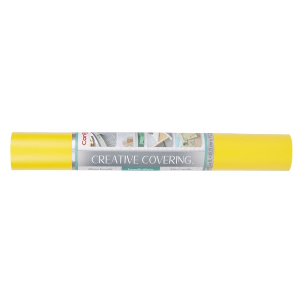 Con-Tact Brand Creative Covering Adhesive Covering, Yellow, 18'' x 50 ft. - 50F-C9AH26-06