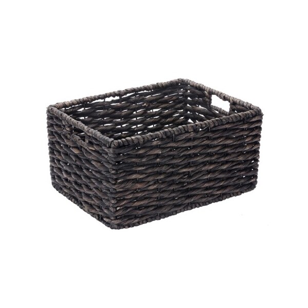 Hastings Home Set of 2 Hastings Home Rectangle Handmade Wicker Baskets made of Water Hyacinth, Seagrass Bins - 705881BJY