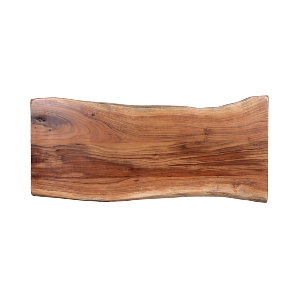 Alaterre Furniture Hairpin Natural Live Edge Wood with Metal 48" Bench, Natural - AWDD0420