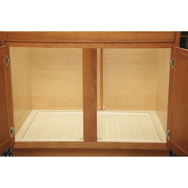 Rev-A-Shelf Polystyrene, Almond, 34.5 in W, 0.75 in H, 20.25 in D, 20.25 in L, Almond - SBVDT-3336-A-1