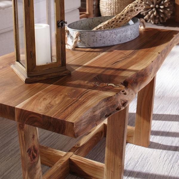 Alaterre Furniture Berkshire Natural Live Edge 42in. Wood Coffee Table - AWBB1120