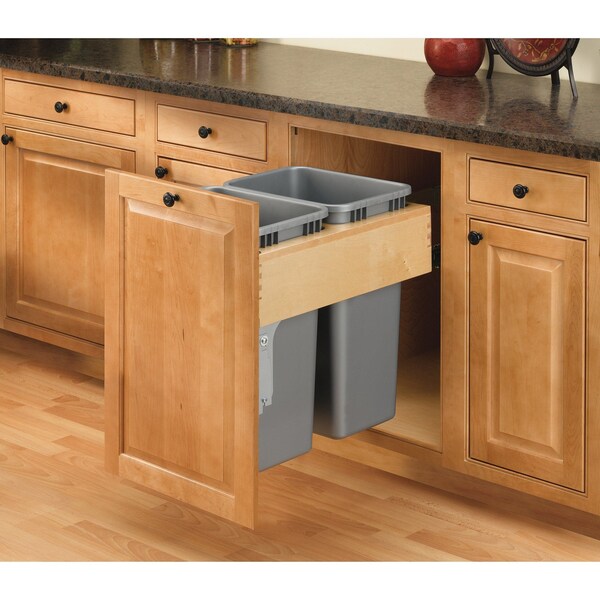 Rev-A-Shelf Maple Veneer, Light Brown, 18.38 in W, 24.75 in H, 21.75 in D, 21.75 in L, Light Brown - 4WCTM-RM-2150DM-2