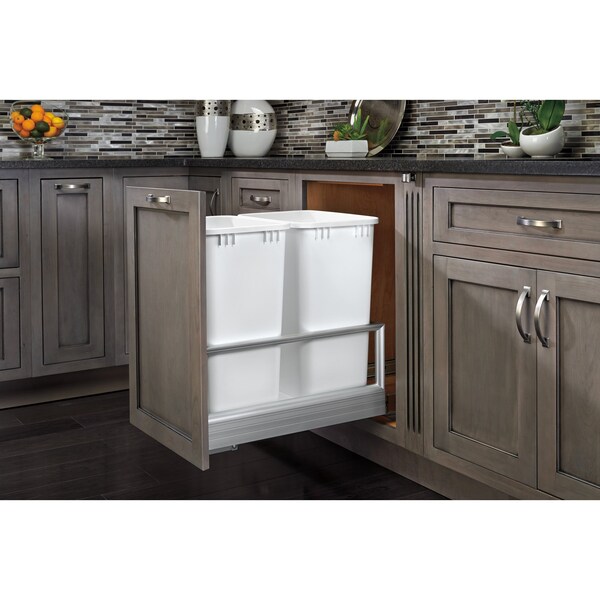 Rev-A-Shelf Aluminum, Silver, 15.59 in W, 23.5 in H, 22 in D, 22 in L, Silver - 5149-2150DM-211