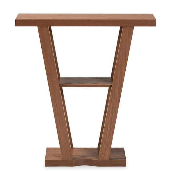 Baxton Studio Boone Modern and Contemporary Walnut Brown Finished Wood Console Table - 190-11321-ZORO