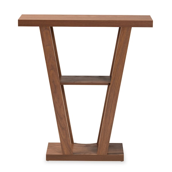 Baxton Studio Boone Modern and Contemporary Walnut Brown Finished Wood Console Table - 190-11321-ZORO