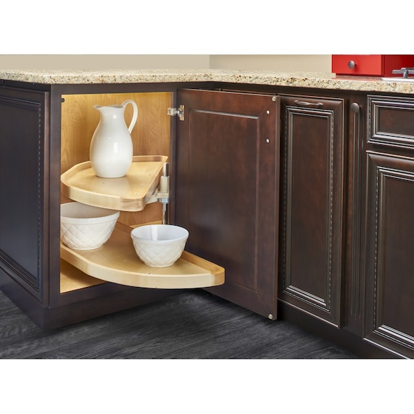 Rev-A-Shelf Maple Veneer, Light Brown, 35 in W, 16 in H, 35 in D, 17.15 in L, Light Brown - 4WLS882-35-570