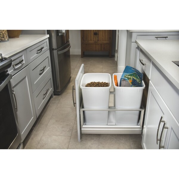 Rev-A-Shelf Aluminum, Silver, 14.29 in W, 19.5 in H, 22 in D, 22 in L, Silver - 5149-18DM-211