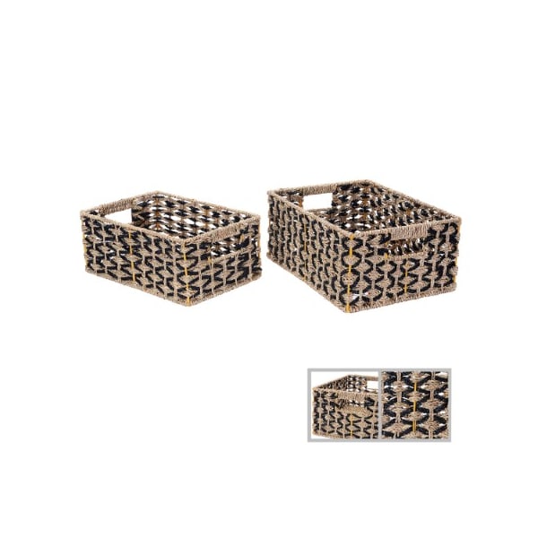 Hastings Home Storage Basket, Black, 15 in L x 11 in W x 6 in H - 401371XGV