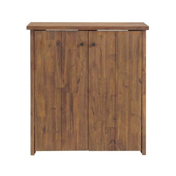 Alaterre Furniture Bethel Acacia Wood 31"W Shoe Cubbie Cabinet - ANTR1530