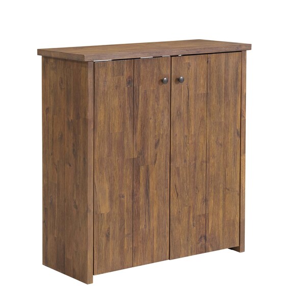 Alaterre Furniture Bethel Acacia Wood 31"W Shoe Cubbie Cabinet - ANTR1530