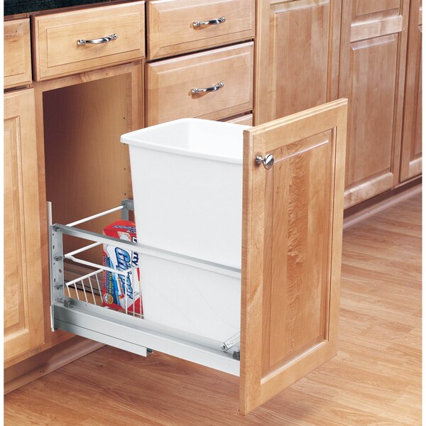 Rev-A-Shelf Aluminum, Silver, 10.75 in W, 19.25 in H, 21.94 in D, 21.94 in L, Silver - 5349-15DM-1