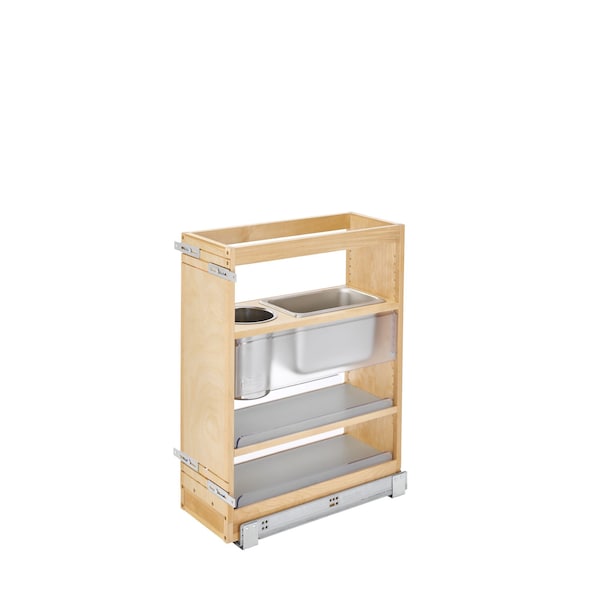 Rev-A-Shelf Maple Veneer, Light Brown, 8.62 in W, 25.56 in H, 19.56 in D, 19 in L, Light Brown - 445-VCG25SC-8