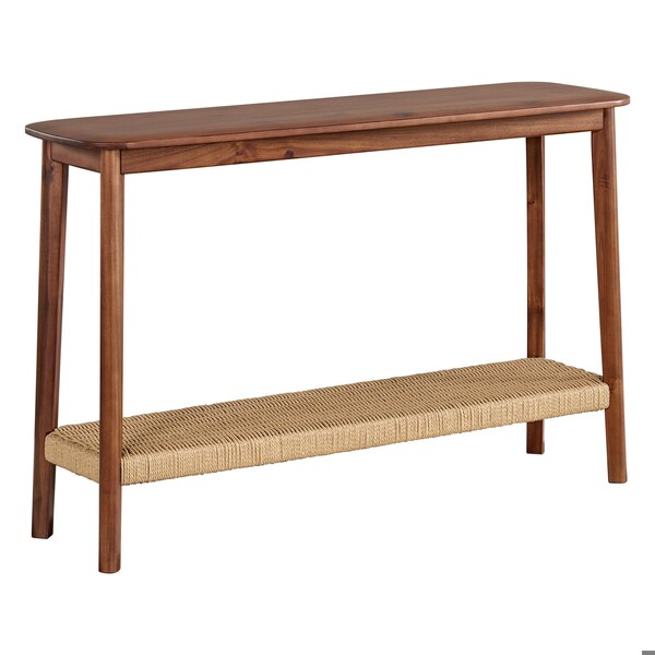 Alaterre Furniture Calais Console Table, Warm Chestnut - ANCA1070