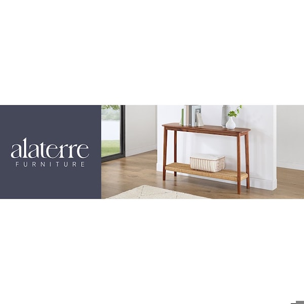Alaterre Furniture Calais Console Table, Warm Chestnut - ANCA1070