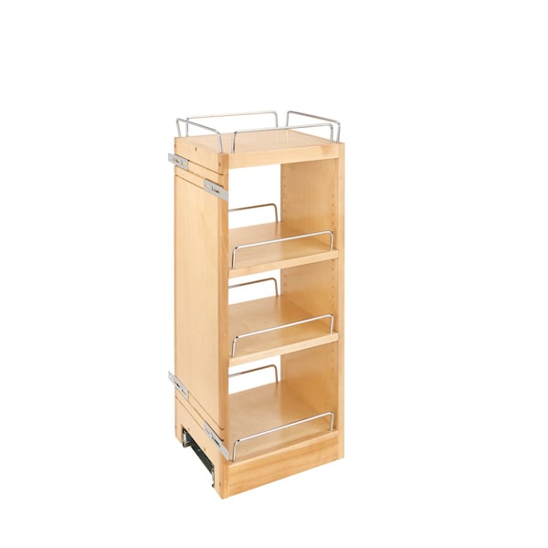 Rev-A-Shelf Maple Veneer, Light Brown, 9.5 in W, 26.15 in H, 10.75 in D, 10.75 in L, Light Brown - 448-BBSCWC-9C