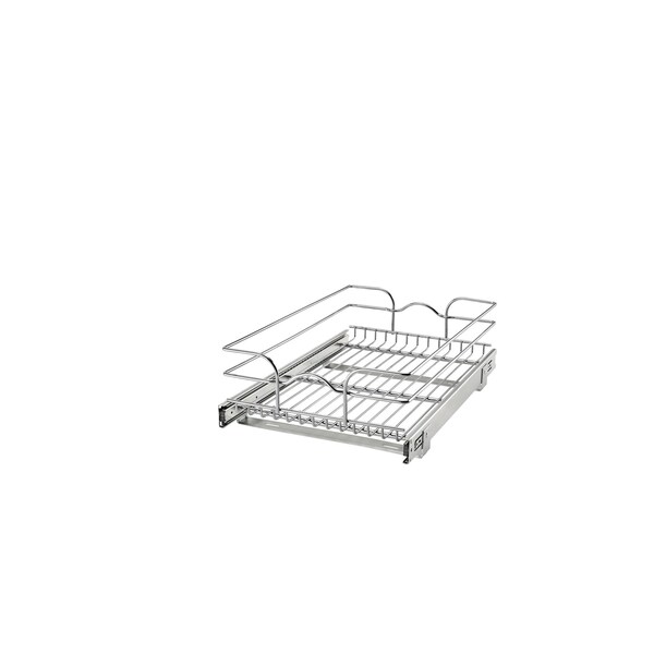 Rev-A-Shelf Steel, Silver, 14.5 in W, 5.56 in H, 22 in D, 22 in L, Silver - 5WB1-1522CR-1