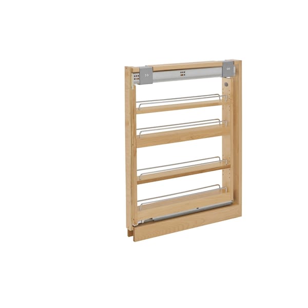 Rev-A-Shelf Maple Veneer, Light Brown, 3 in W, 30 in H, 23 in D, 23 in L, Light Brown - 432-BFSC-3C