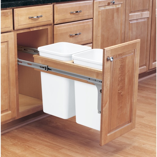 Rev-A-Shelf Maple Veneer, Light Brown, 11.75 in W, 17.88 in H, 23.25 in D, 23.25 in L, Light Brown - 4WCTM-15DM2-162
