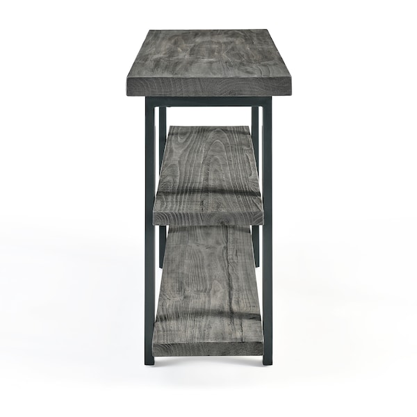Alaterre Furniture Pomona 48" Metal and Wood Media/Console Table, Slate Gray - AMBA10SG