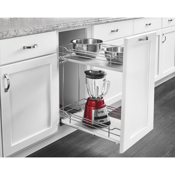 Rev-A-Shelf Steel, Gray, 8.75 in W, 24 in H, 21.69 in D, 21.69 in L, Gray - 5322-BCSC-8-GR