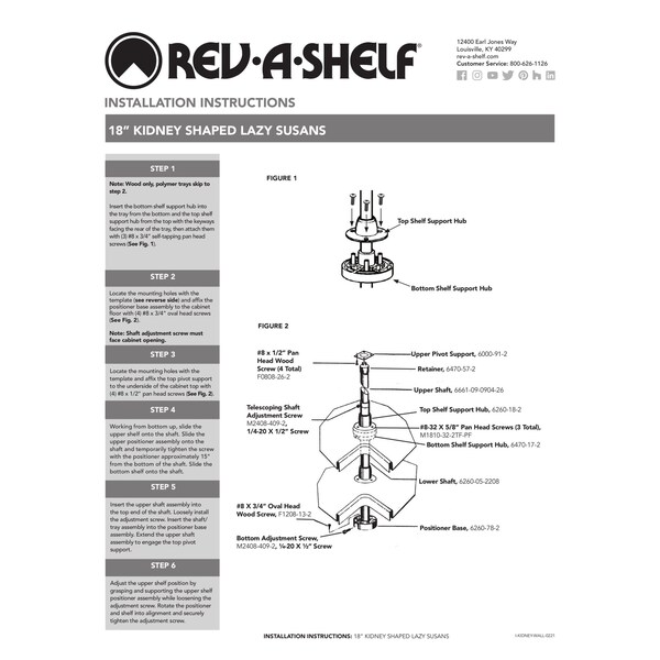 Rev-A-Shelf Polypropylene, White, 18 in W, 26 in H, 18 in D, 18 in L, White - 6472-18-11-52