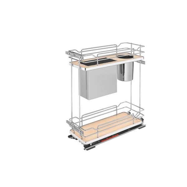 Rev-A-Shelf Steel, Natural, 8.75 in W, 24 in H, 21.69 in D, 21.69 in L, Light Brown - 5322KB-BCSC-8-MP