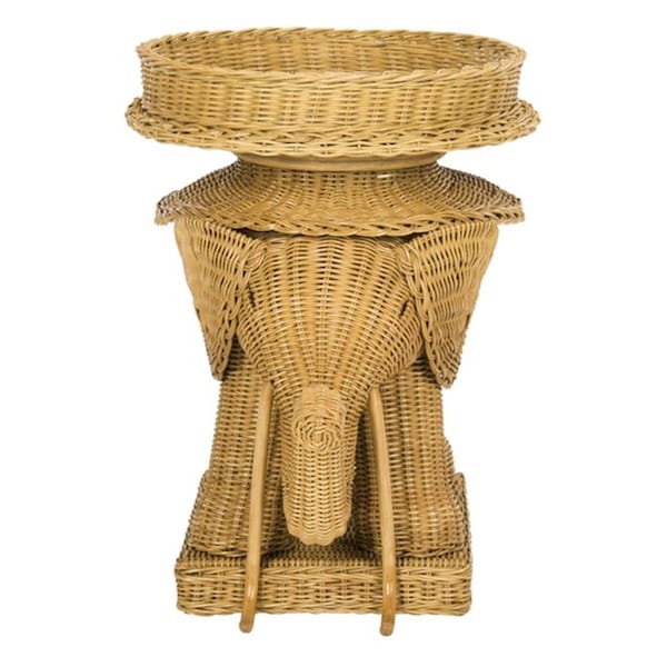 Safavieh 21.5 x 25 x 17.5 in. Balford Storage Accent Table, Natural - SEA7038A