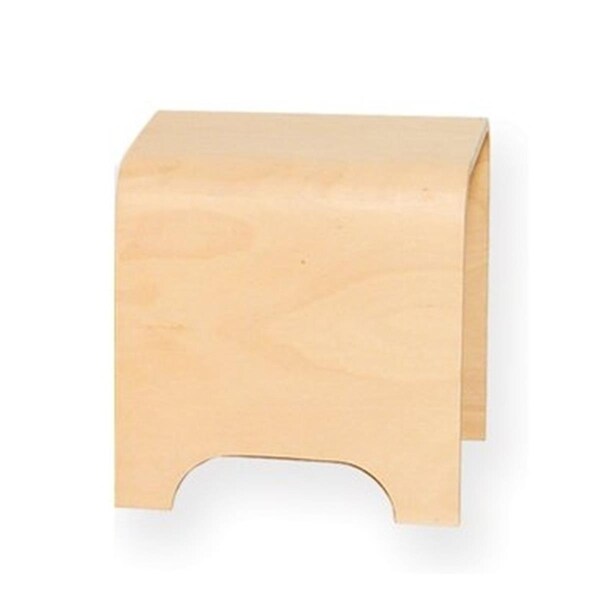 Whitehaus Collection 15 in. Aeri freestanding wood stool- Natural- Birchwood - AEB38N