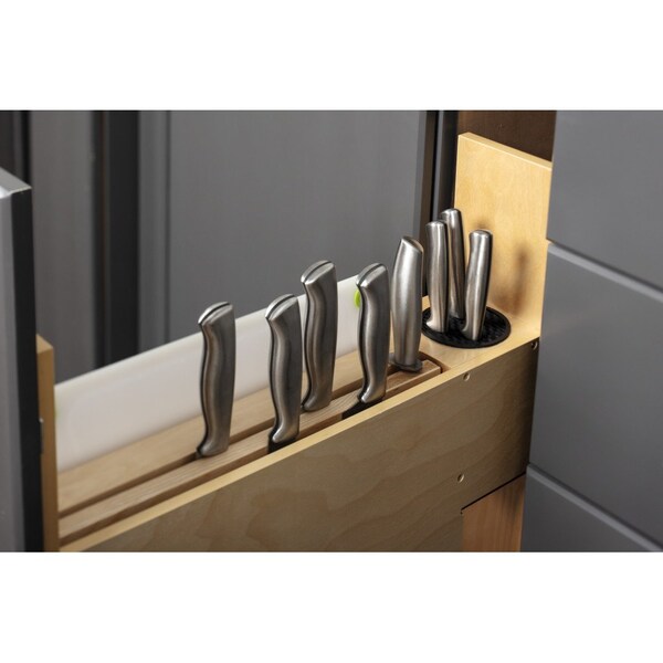Hardware Resources "No Wiggle" 5" Magnetic Knife Organizer Soft-close Pullout - KBPO-5SC