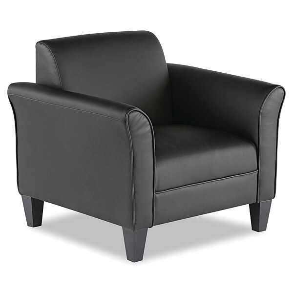 Alera Reception Lounge Series Club Chair, Leather, 31-1/2" x 32" - ALERL23LS10B