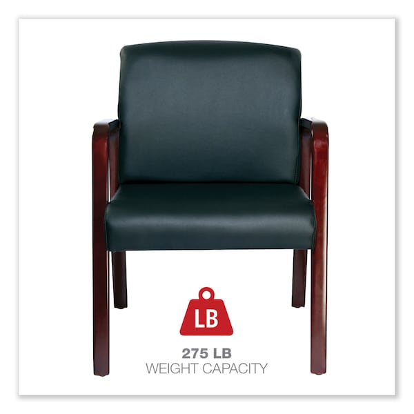Alera Reception Lounge Guest Chair, Mahogany - ALERL43ALS10M