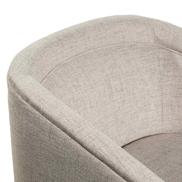 Flash Furniture Dean Club Style Commercial Barrel Accent Armchair Metal Base, Cream Fabric Upholstery - BS-AC22-064-CRM-GG