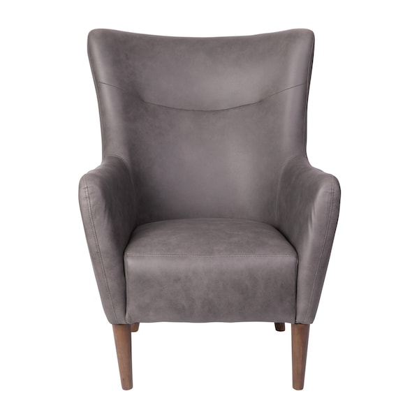 Flash Furniture Dark Gray Faux Leather Wingback Accent Chair - QY-B235-DGY-GG