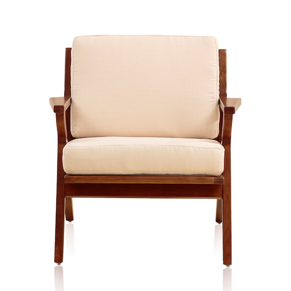 Manhattan Comfort MartelleChair in Cream and Amber Set of 2 - 2-AC002-CR