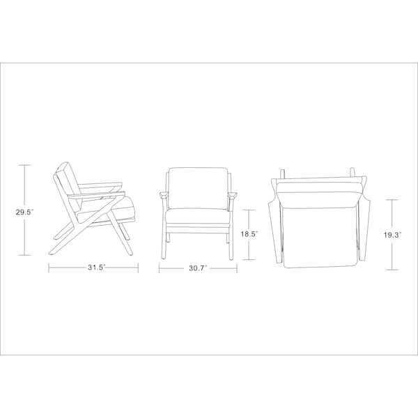 Manhattan Comfort MartelleChair in Cream and Amber Set of 2 - 2-AC002-CR