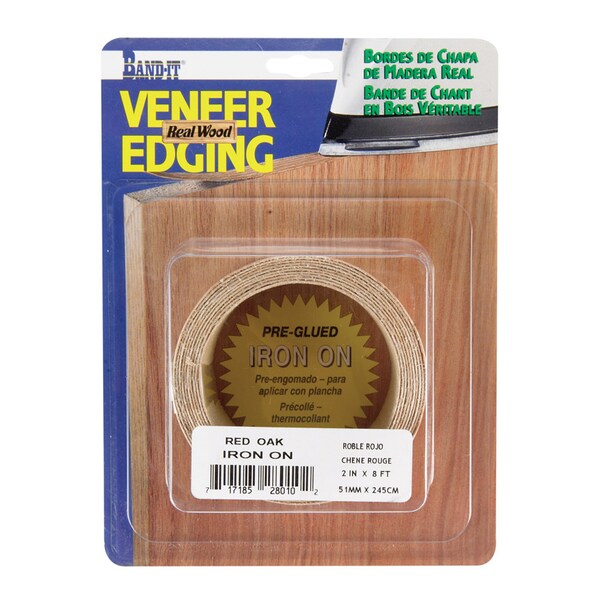 Band-It Band-It 2 in. W X 8 ft. L Prefinished Red Oak Wood Veneer Edge Banding - 28010