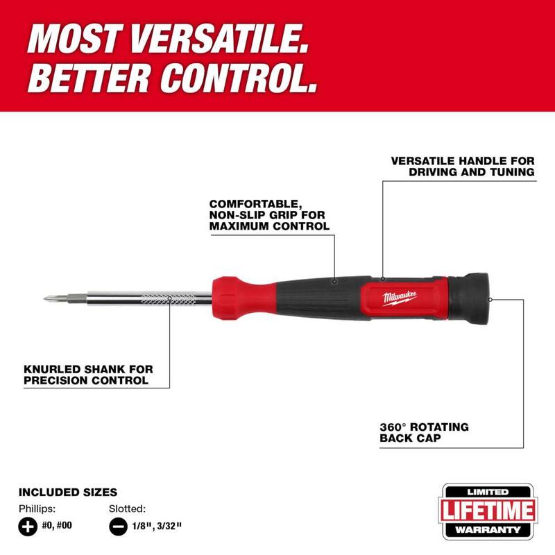 Milwaukee Folding Metric Hex Key Set (8-Piece) with 4-in-1 Precision Multi-Bit Screwdriver - 48-22-2182-48-22-2930