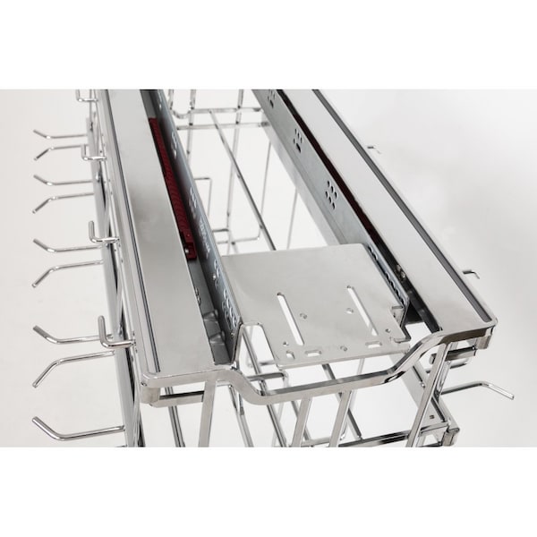 Hardware Resources Polished Chrome STORAGE WITH STYLE Soft-close Hanging Pan Pullout - SWS-PO21PC