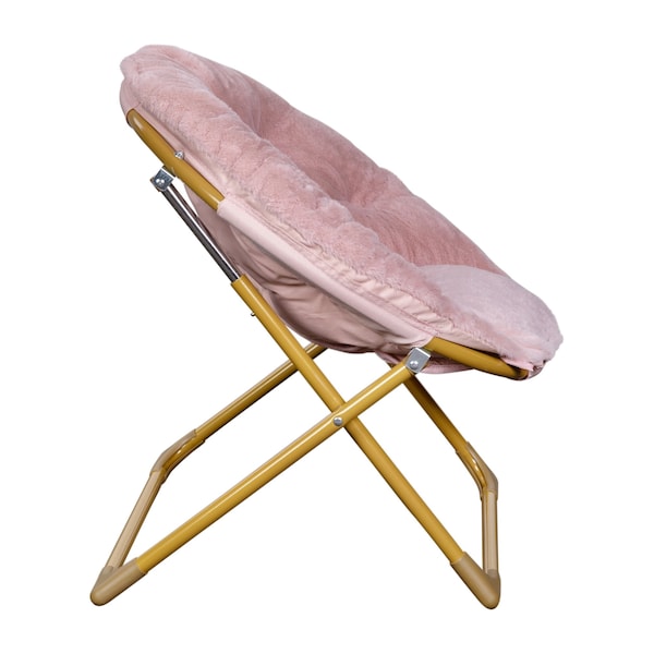 Flash Furniture Kids BlushSoft Gold Faux Fur Saucer Chair - FV-FMC-030-BL-SGD-GG