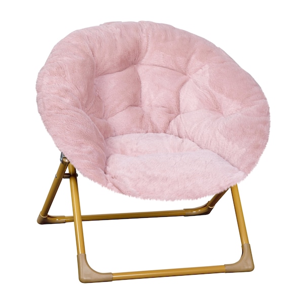 Flash Furniture Kids BlushSoft Gold Faux Fur Saucer Chair - FV-FMC-030-BL-SGD-GG
