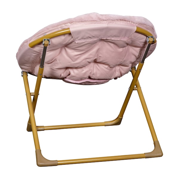 Flash Furniture Kids BlushSoft Gold Faux Fur Saucer Chair - FV-FMC-030-BL-SGD-GG
