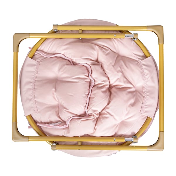 Flash Furniture Kids BlushSoft Gold Faux Fur Saucer Chair - FV-FMC-030-BL-SGD-GG