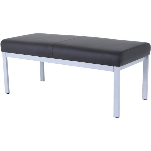 Lorell Guest Bench, Antimicrobial Vinyl, 44-5/8"x20-1/4"x18-7/8", BKSR - LLR66999
