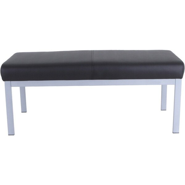 Lorell Guest Bench, Antimicrobial Vinyl, 44-5/8"x20-1/4"x18-7/8", BKSR - LLR66999