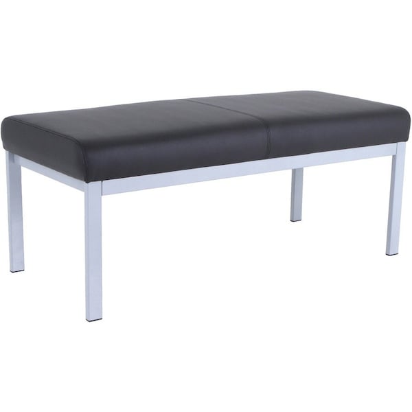 Lorell Guest Bench, Antimicrobial Vinyl, 44-5/8"x20-1/4"x18-7/8", BKSR - LLR66999
