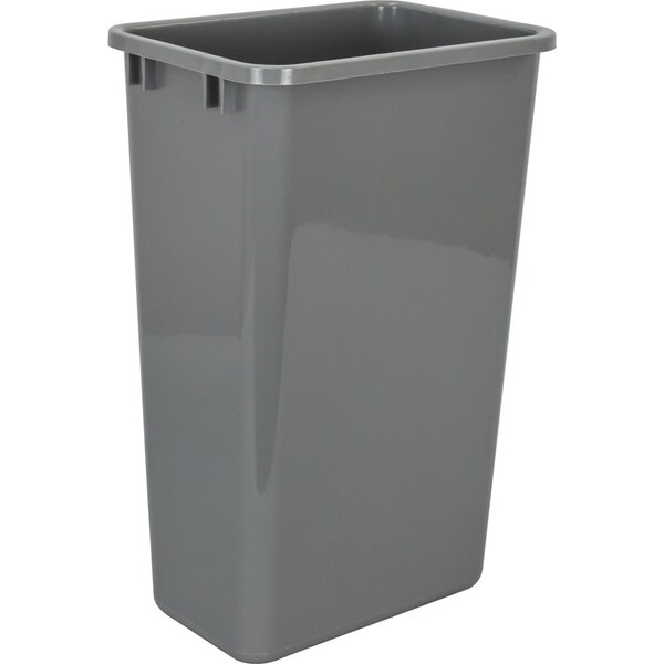Hardware Resources Single Grey 50 Quart Top-Mount Trashcan Pullout for 12" Opening - CAN-TMS1250G-K